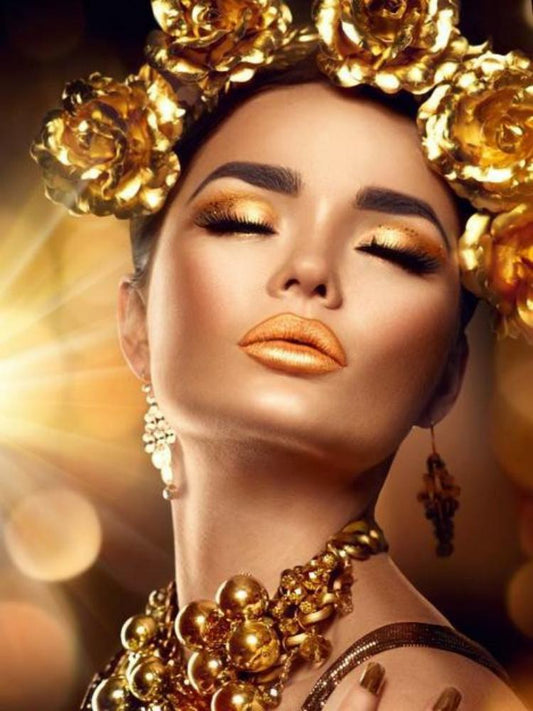 Golden Woman - Full Round Drill Diamond Painting 50*60CM