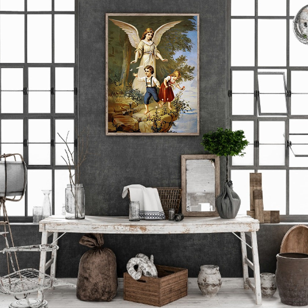 Angel And Child - Full Round Drill Diamond Painting 40*50CM