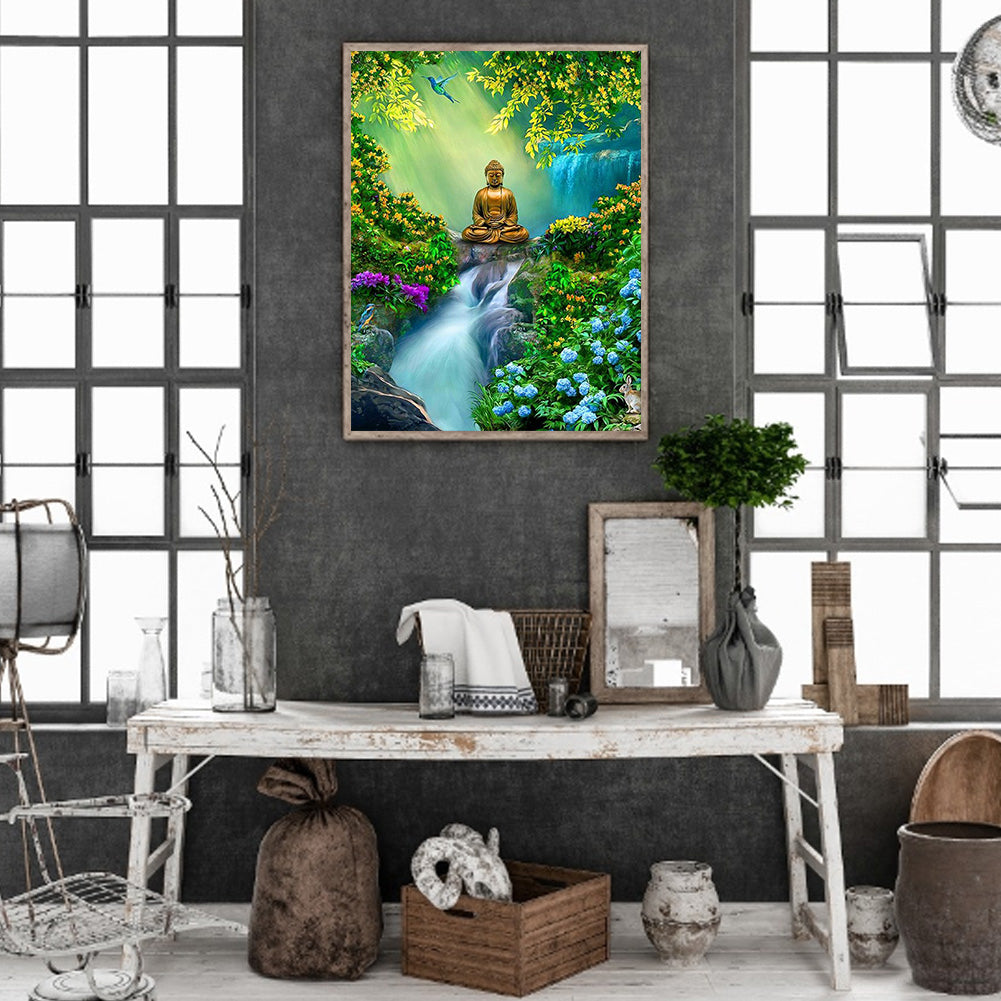 Buddha Statue - Full Round Drill Diamond Painting 40*50CM