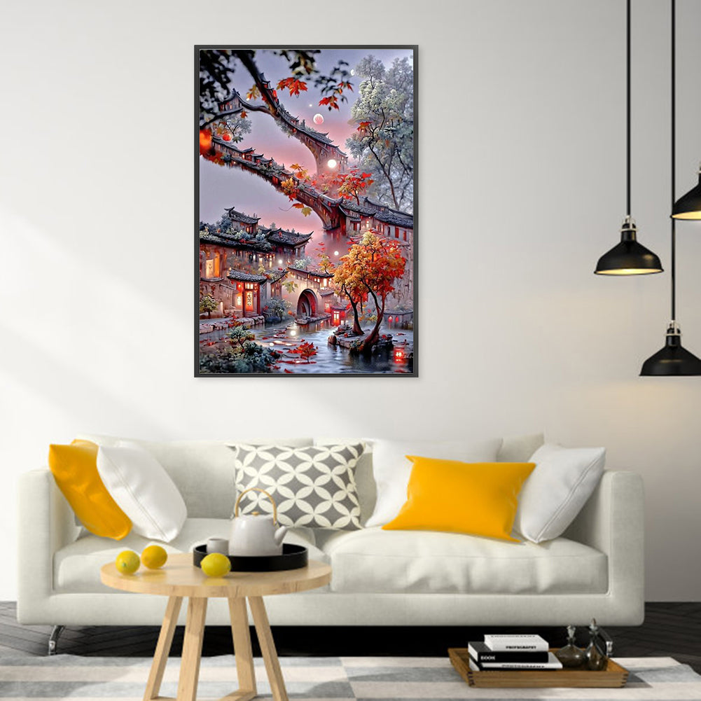 Flower Manor - Full Round Drill Diamond Painting 40*60CM