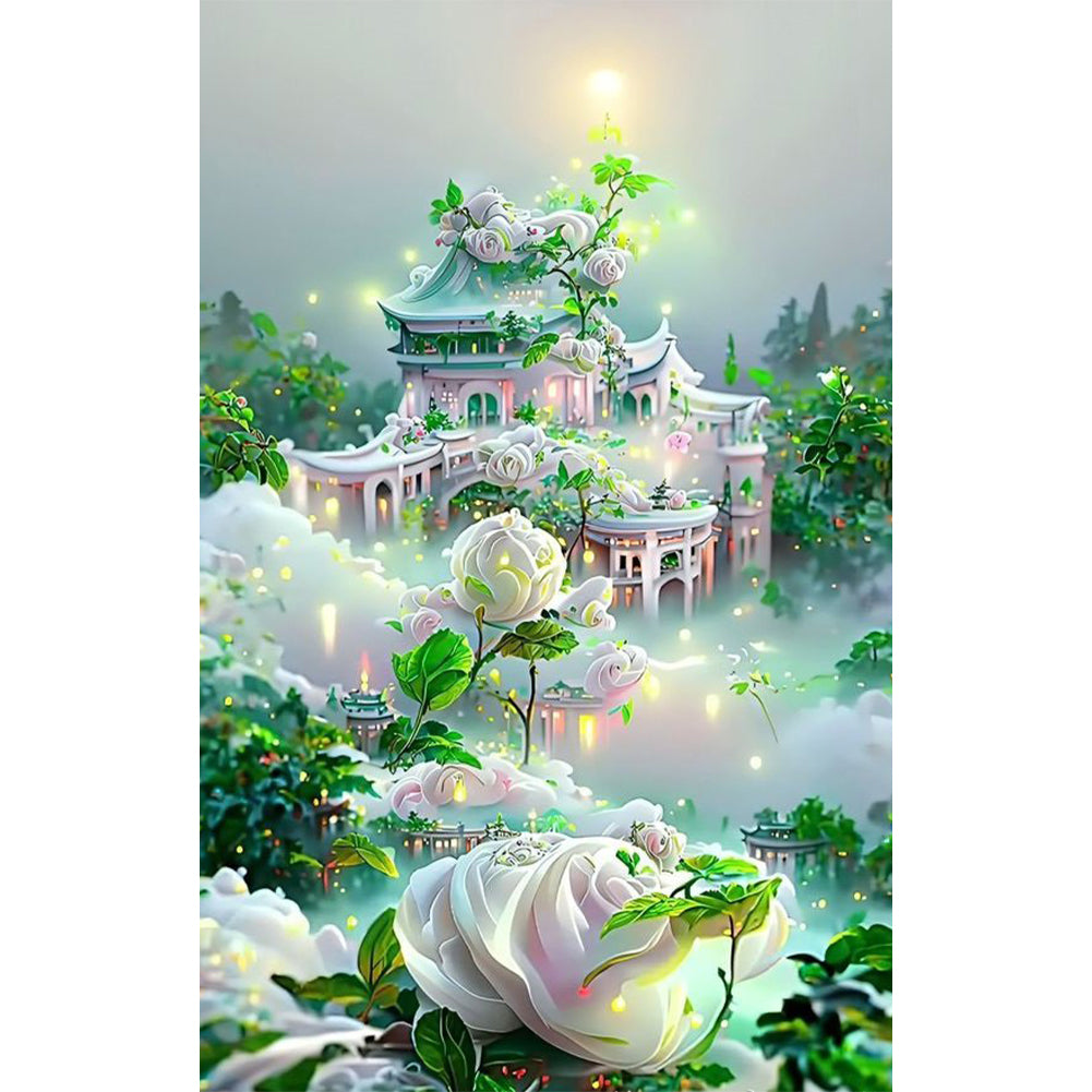 Flower Manor - Full Round Drill Diamond Painting 40*60CM