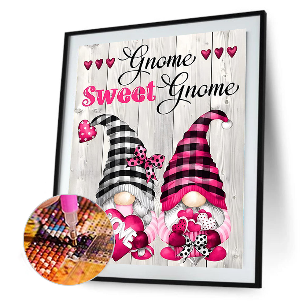 Valentine Gnome - Full Round Drill Diamond Painting 30*40CM