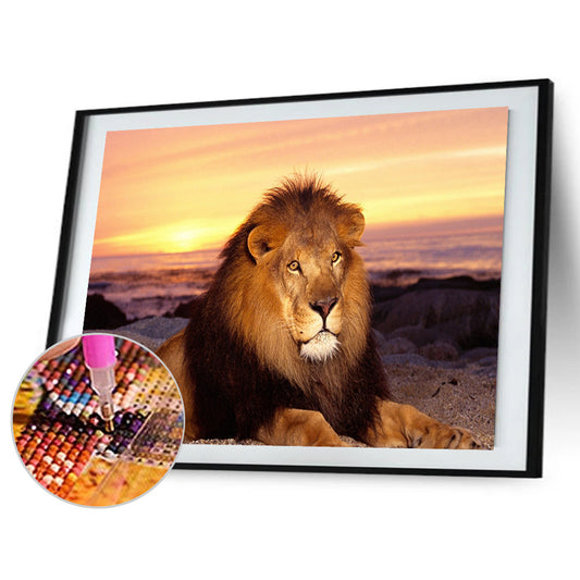 Lion - Full Round Drill Diamond Painting 40*30CM