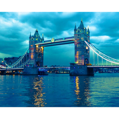Seaside Bridge - Full Round Drill Diamond Painting 50*40CM