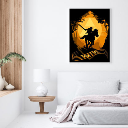 Song Of Epona Silhouette - Full Square Drill Diamond Painting 40*50CM