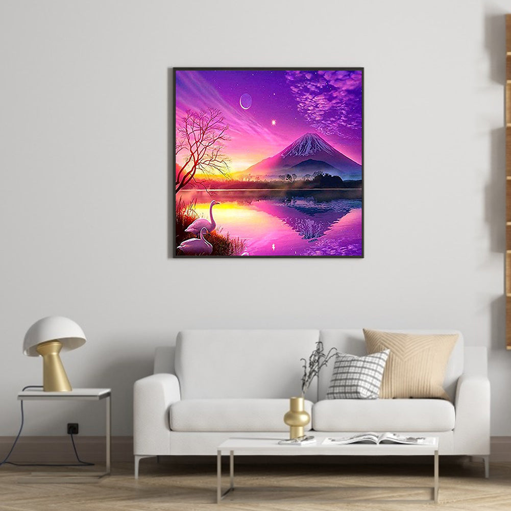 Sunrise On The Lake - Full Square Drill Diamond Painting 30*30CM