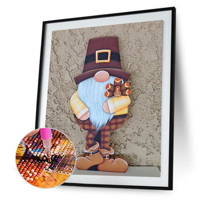 Gingerbread Man Gnome 30*40CM(Canvas) Full Square Drill Diamond Painting