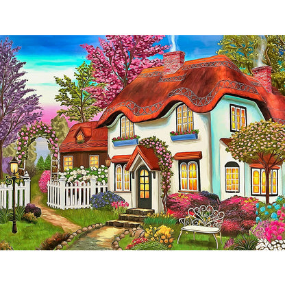 Houses - Full Round Drill Diamond Painting 50*40CM
