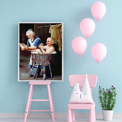 Old Couple - Full Round Drill Diamond Painting 50*60CM