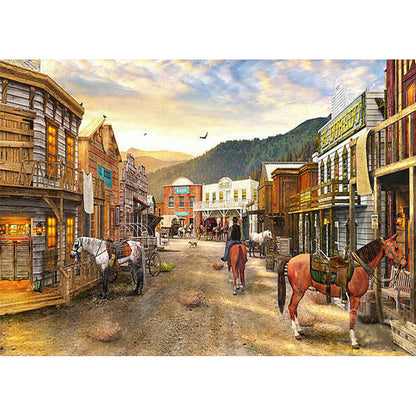 Street House - Full Round Drill Diamond Painting 50*40CM