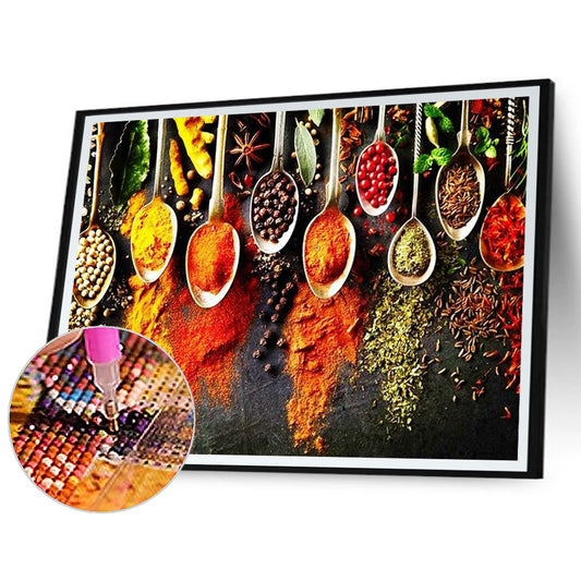 Colorful Seasoning - Full Round Drill Diamond Painting 50*40CM
