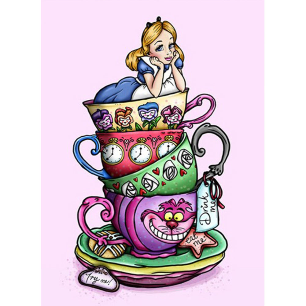 Disney Princess Character Collection In A Cup - Full Round Drill Diamond Painting 30*40CM