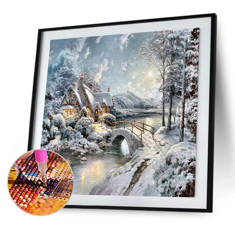 Snow House - Full Square Drill Diamond Painting 30*30CM