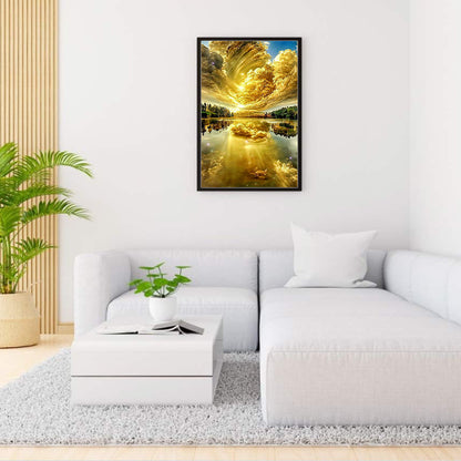 Golden Clouds - Full Square Drill Diamond Painting 40*70CM