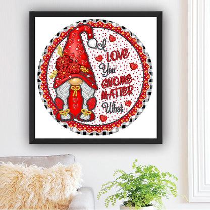 Valentine Gnome - Special Shaped Drill Diamond Painting 30*30CM