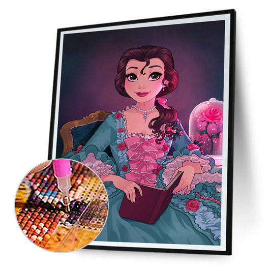 Princess Belle 30*40CM(Canvas) Full Round Drill Diamond Painting