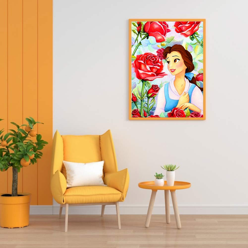 Princess Belle 30*40CM(Canvas) Full Round Drill Diamond Painting
