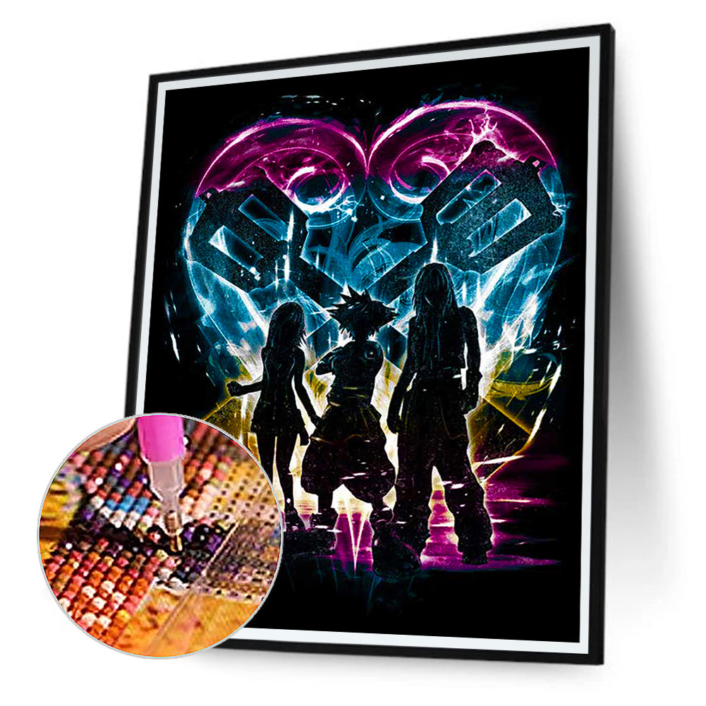 Silhouette My Hero Academia - Full Round Drill Diamond Painting 30*40CM