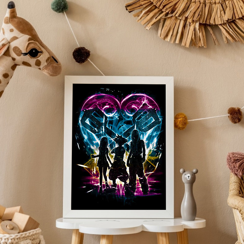Silhouette My Hero Academia - Full Round Drill Diamond Painting 30*40CM
