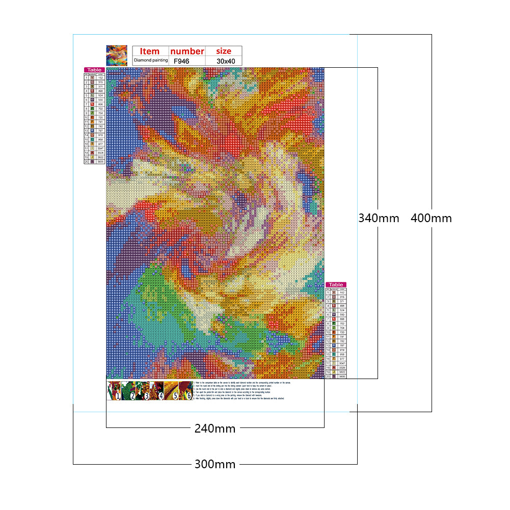 Rainbow Cloud - Full Square Drill Diamond Painting 30*40CM