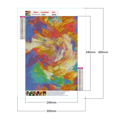 Rainbow Cloud - Full Square Drill Diamond Painting 30*40CM