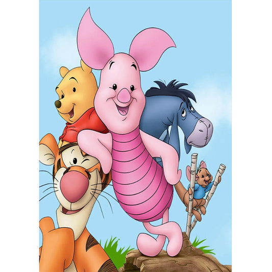 Pooh And Piglet - Full Round Drill Diamond Painting 40*50CM
