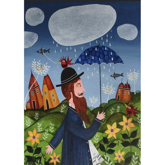 Man With Umbrella 30*40CM(Canvas) Full Round Drill Diamond Painting