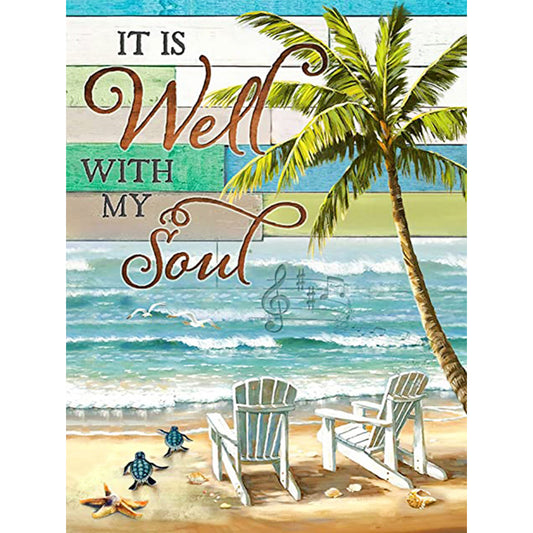 Seaside Beach Lounger - Full Round Drill Diamond Painting 30*40CM
