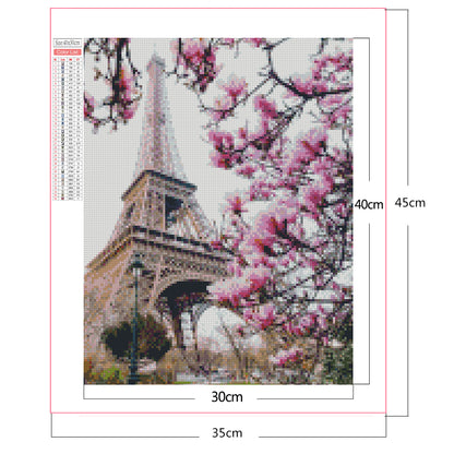 View Of The Eiffel Tower - Full Square Drill Diamond Painting 30*40CM