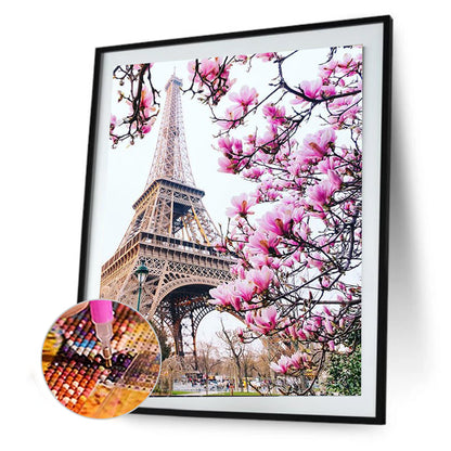 View Of The Eiffel Tower - Full Square Drill Diamond Painting 30*40CM