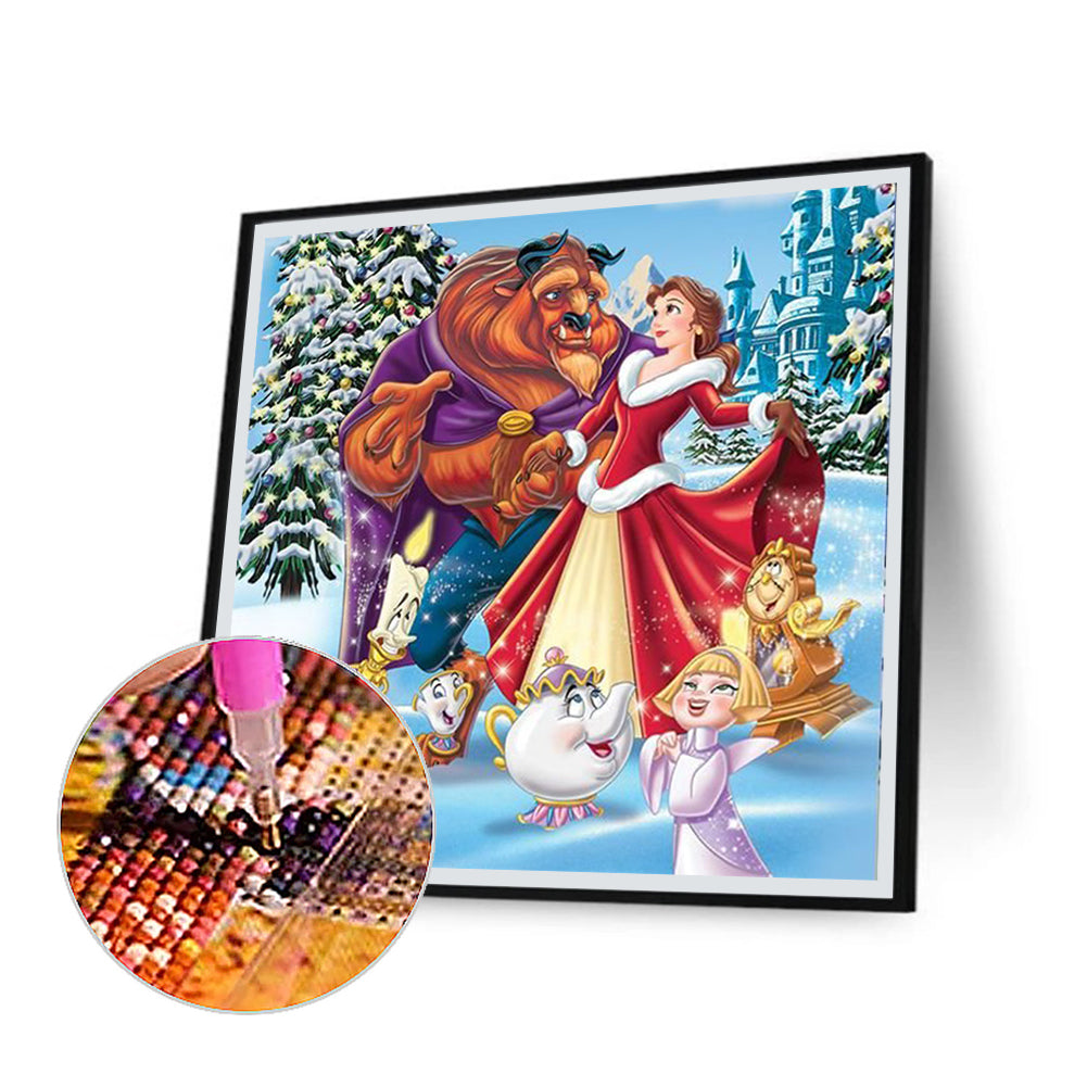 Beauty And The Beast - Full Round Drill Diamond Painting 40*40CM