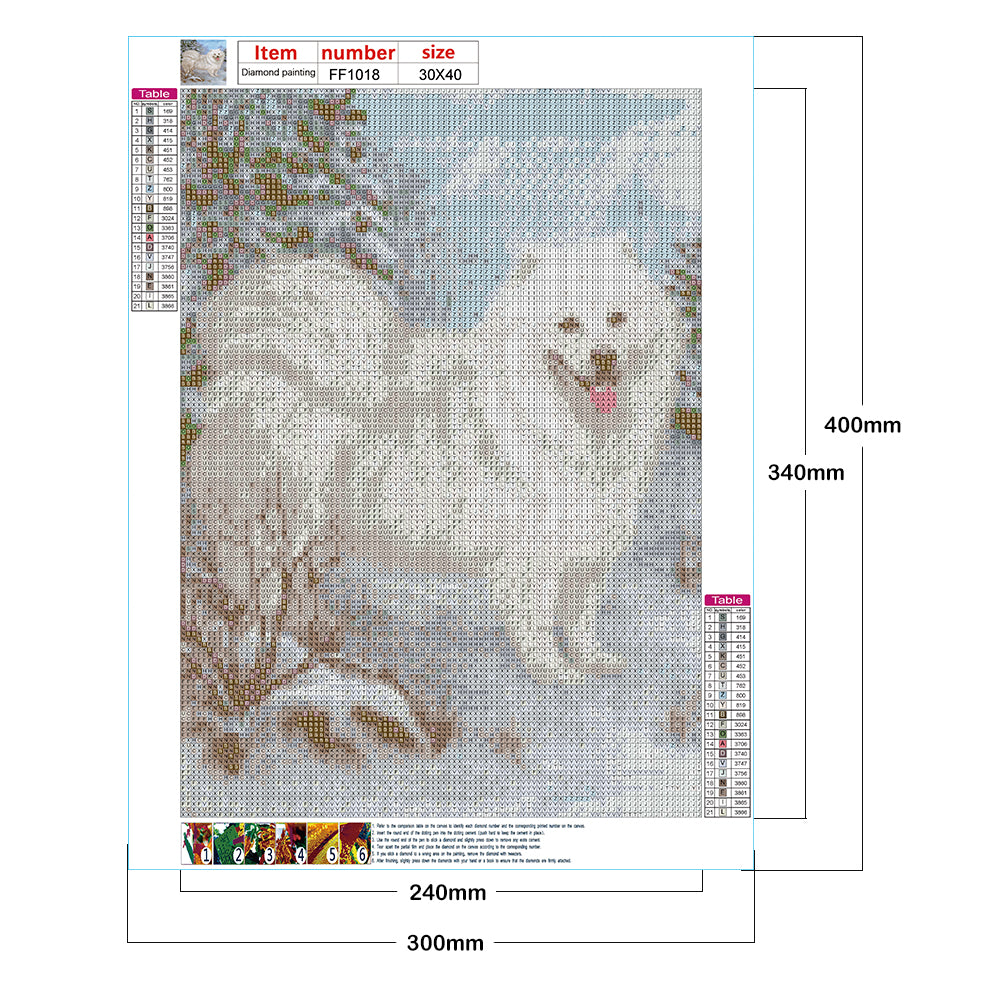 Dog 30*40CM(Canvas) Full Square Drill Diamond Painting
