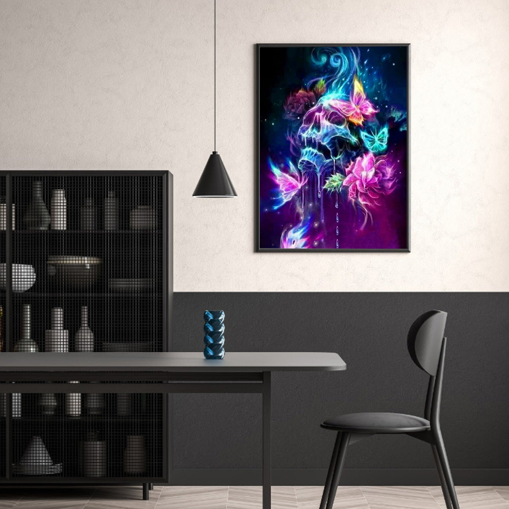 Skull - Full Round Drill Diamond Painting 40*50CM