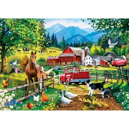 Farm Animals 50*40CM(Canvas) Full Round Drill Diamond Painting