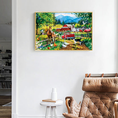 Farm Animals - Full Round Drill Diamond Painting 50*40CM