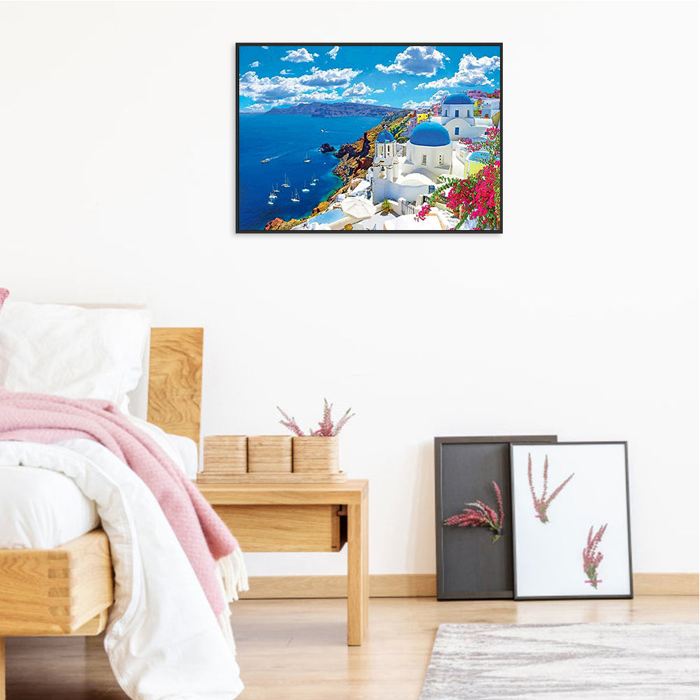 St. Fort-By-The-Sea 50*40CM(Canvas) Full Round Drill Diamond Painting