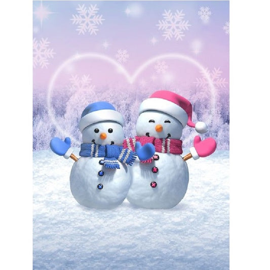 Snowman - Full Round Drill Diamond Painting 30*40CM