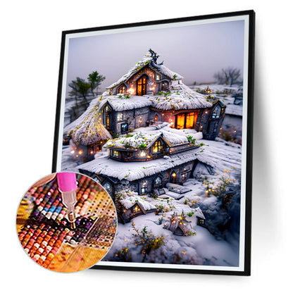 Snow Lodge - Full Round Drill Diamond Painting 40*60CM