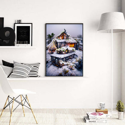 Snow Hut - Full Round Drill Diamond Painting 40*60CM