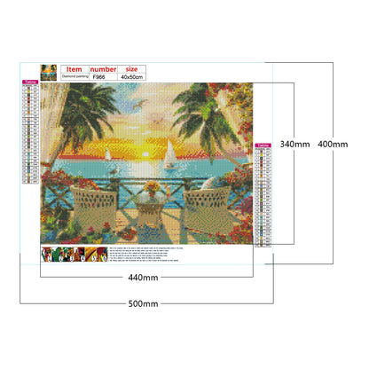 Sunset Seaside - Full Square Drill Diamond Painting 50*40CM