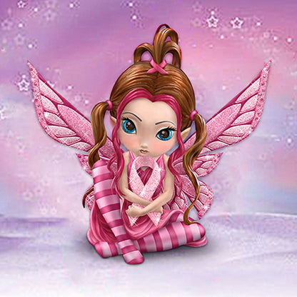 Pink Big Eyes Doll - Full Square Drill Diamond Painting 30*30CM