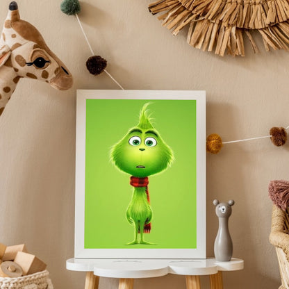 Green Hairy Monster - Full Round Drill Diamond Painting 20*30CM