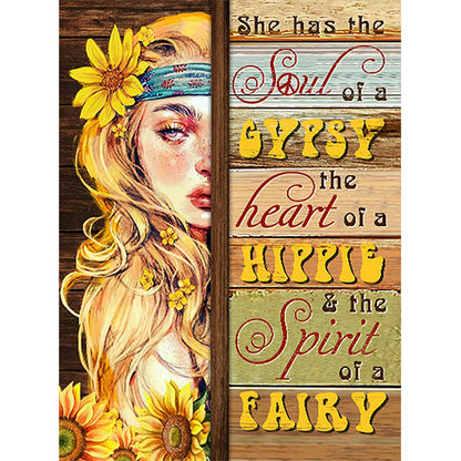 Calligraphy And Painting - Full Round Drill Diamond Painting 40*50CM