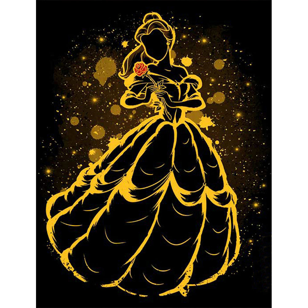 Princess Belle Silhouette 40*50CM(Canvas) Full Round Drill Diamond Painting