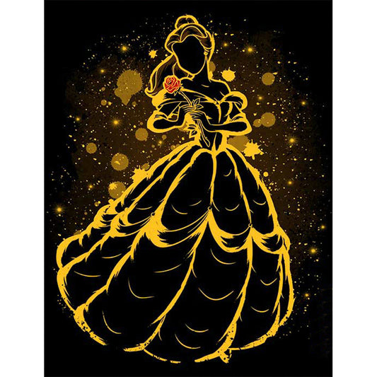 Princess Belle Silhouette 40*50CM(Canvas) Full Round Drill Diamond Painting