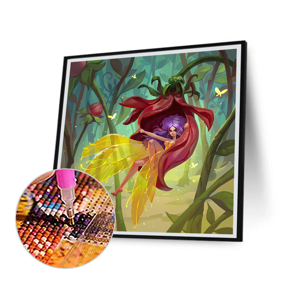 Petal Princess - Full Round Drill Diamond Painting 30*30CM