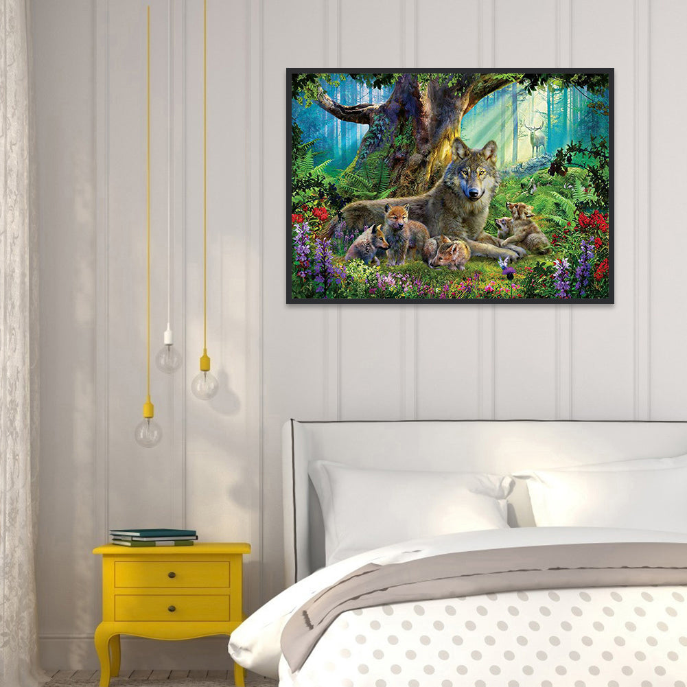 Wolf - Full Round Drill Diamond Painting 40*30CM