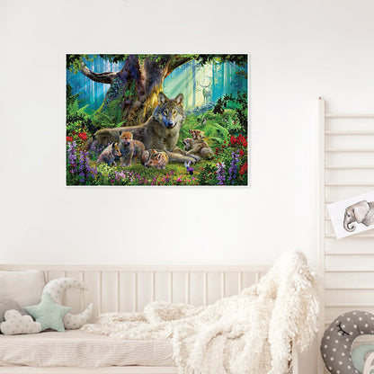 Wolf - Full Round Drill Diamond Painting 40*30CM