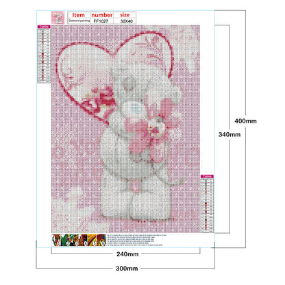 Cartoon Bear 30*40CM(Canvas) Full Square Drill Diamond Painting