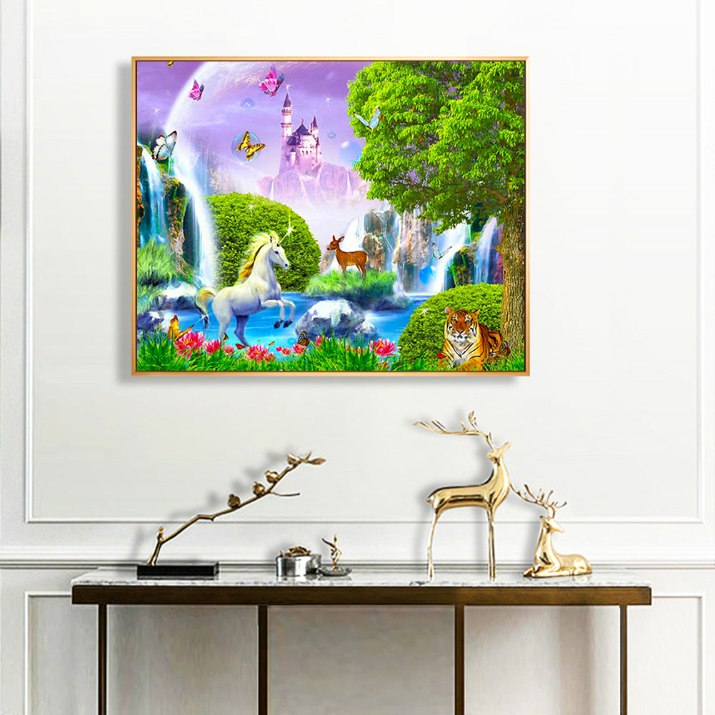Fantasy Unicorn - Full Round Drill Diamond Painting 50*40CM